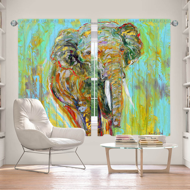 Ensemble de rideaux en polyester 2 pièces, L 40 po x L 61 po