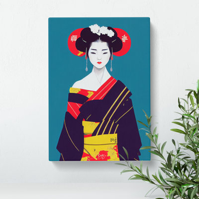 Beautiful Geisha - Unframed - Wrapped Canvas