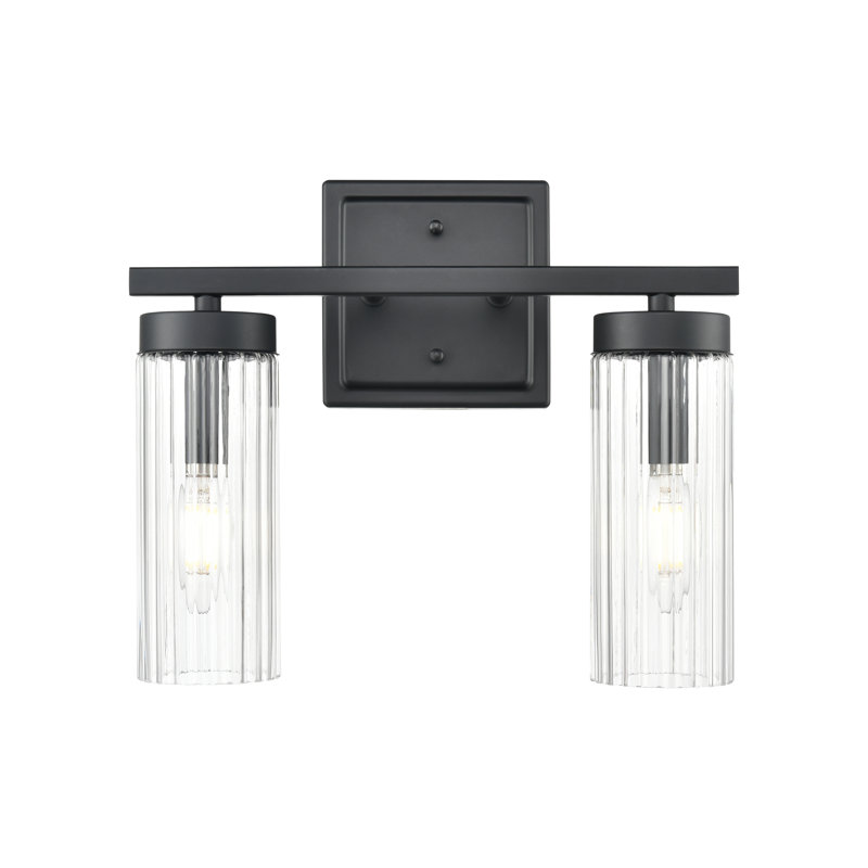 Turman 12.5" Wide 2-Light Vanity , Matte Black