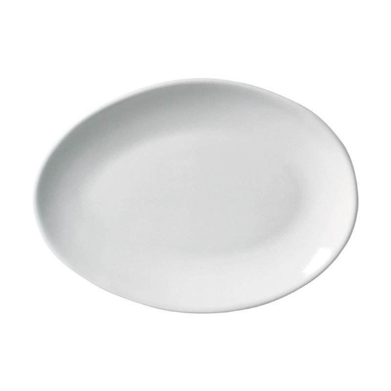 Ensemble de 6 assiettes à salade ou à dessert en grès de 8,86 po New White Commercial