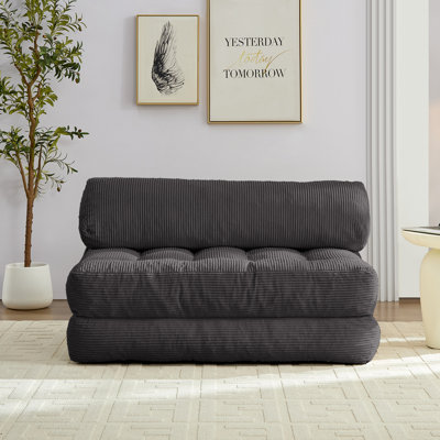 Folding Sofa Bed with Headrest & Lumbar Pillow, No Assembly