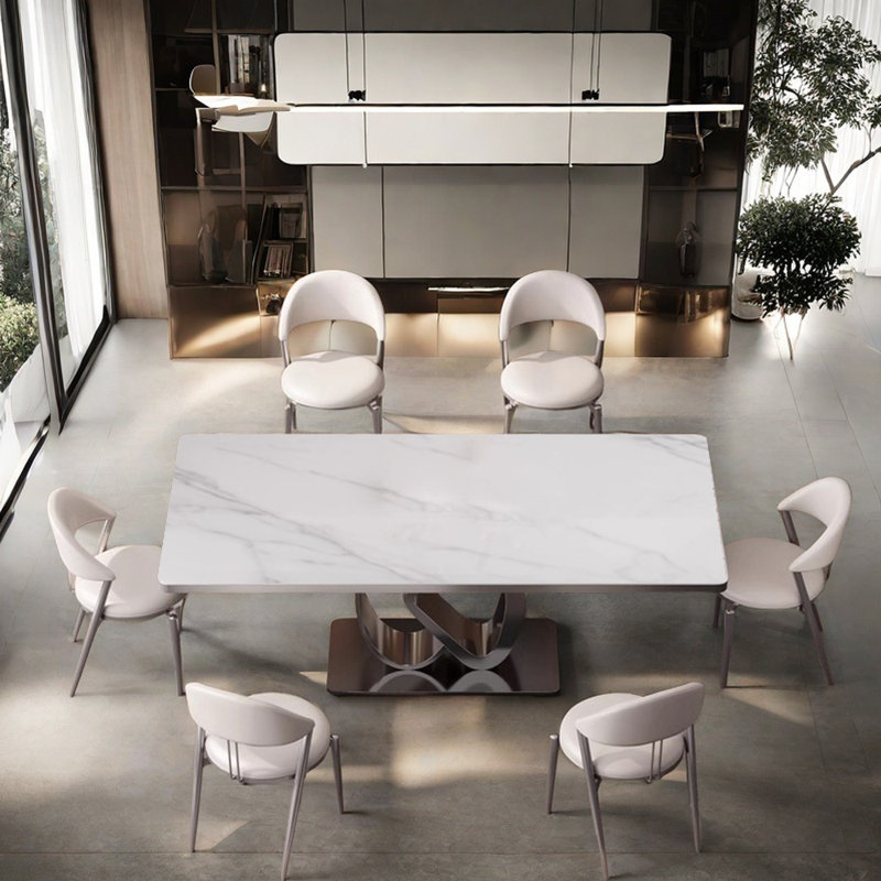 Tables et chaises luxueuses, simples et modernes haut de gamme, H 29,5 po x L 70,8 po x l 35,4 po