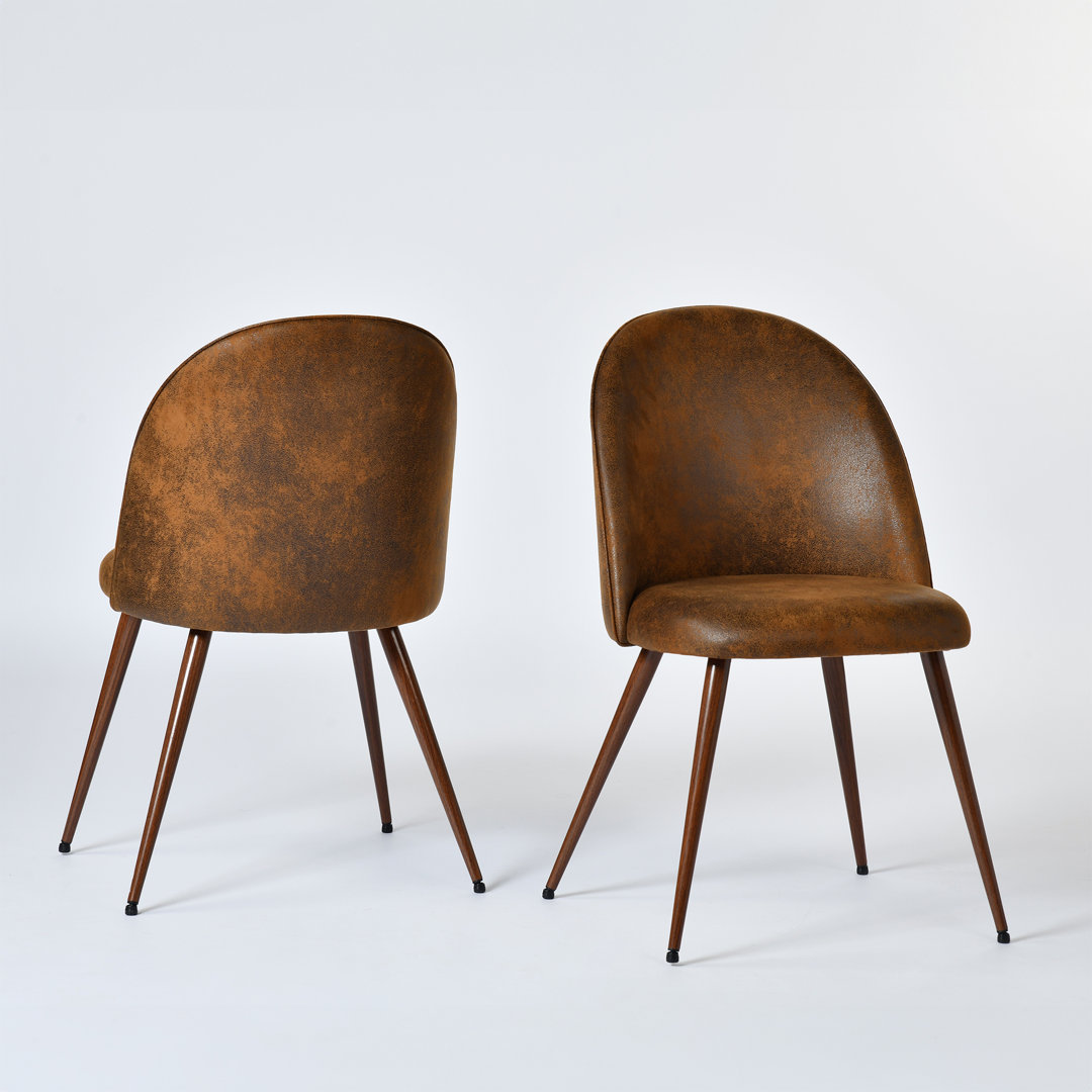 Kemmy 18" Width Upholstered Solid Back Side Chair for Living Room, Dining Room, Coffee shop (Set of 2) Ivy Bronx Upholstery 