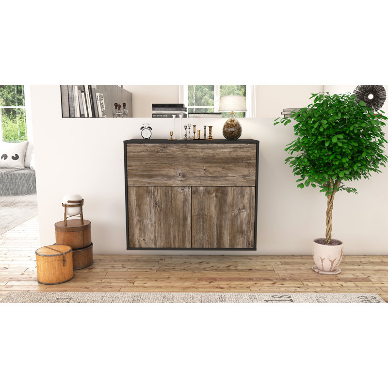 Schutte 92cm Sideboard, Anthracite/Drift Wood