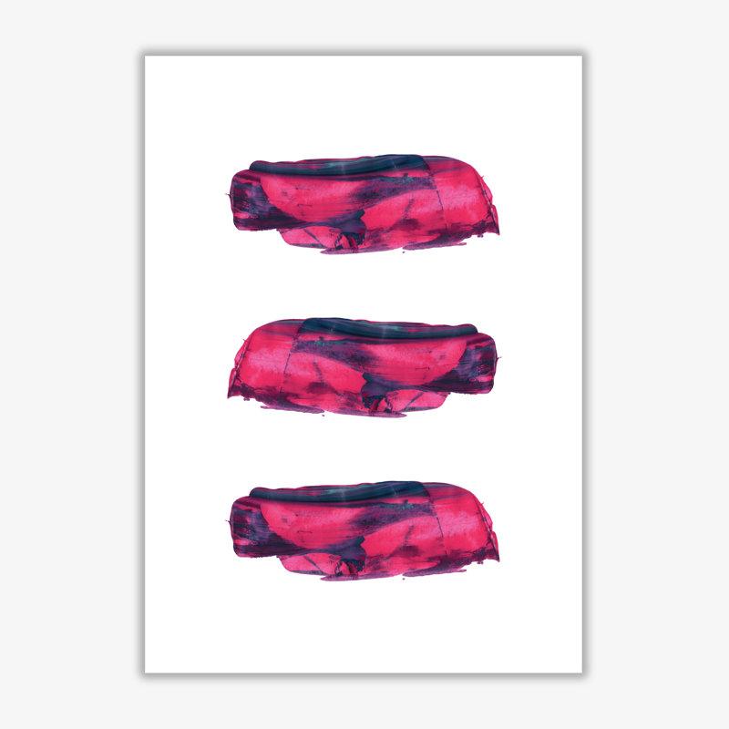 Pink And Purple Abstract Paint Strokes - Print, No Frame, 85 cm H x 60 cm W x 1 cm D