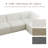 Berlare Boneless 4 - Piece Upholstered Compression Corduroy Modular Sectional Sofa Set with Removable Ottoman – Fully Compressed, No Assembly Required-956101291