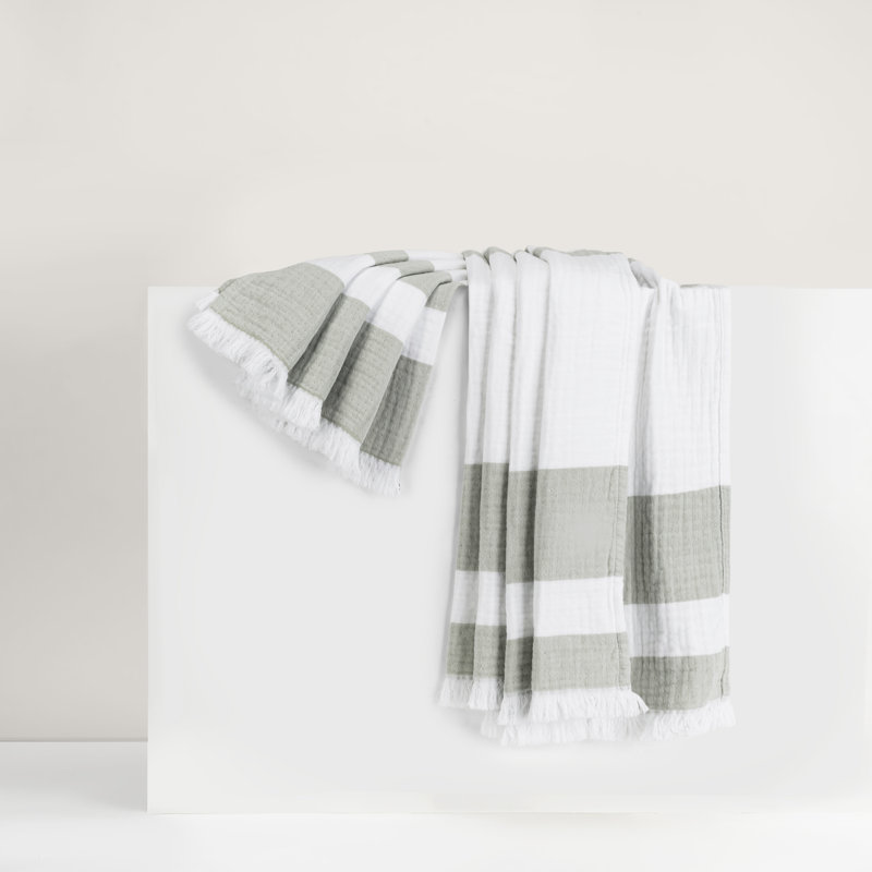 San Marino Cotton Throw, Sage