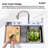 30"L Drop-in Single Bowl Stainless Steel Kitchen Sink with Pull-out Faucet, Digital Display, Cutting Board, Colander, Basket Strainer-115161802