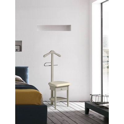 Solid Wood Iron Freestanding Valet Stand
