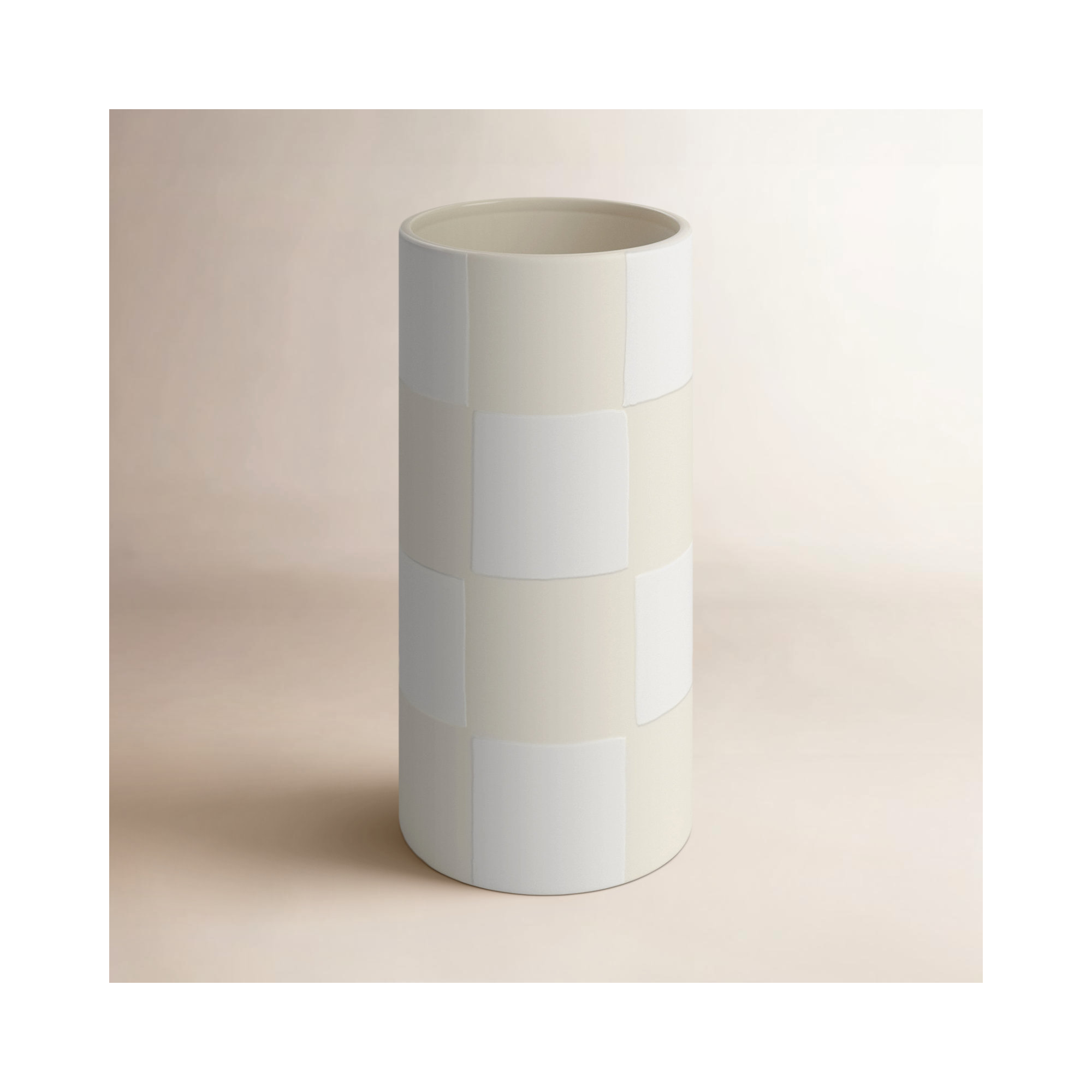 Cleveland Handmade Ceramic / Porcelain Table Vase, Off-White, 8" H x 4" W x 4" D