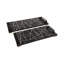 Ensemble de 2 plateaux rectangulaires en résine noire Pratt 18 po et 22 po H 2 po Dubach de Dubach - ensemble de 2 - 22 po x 10 po x 2 po