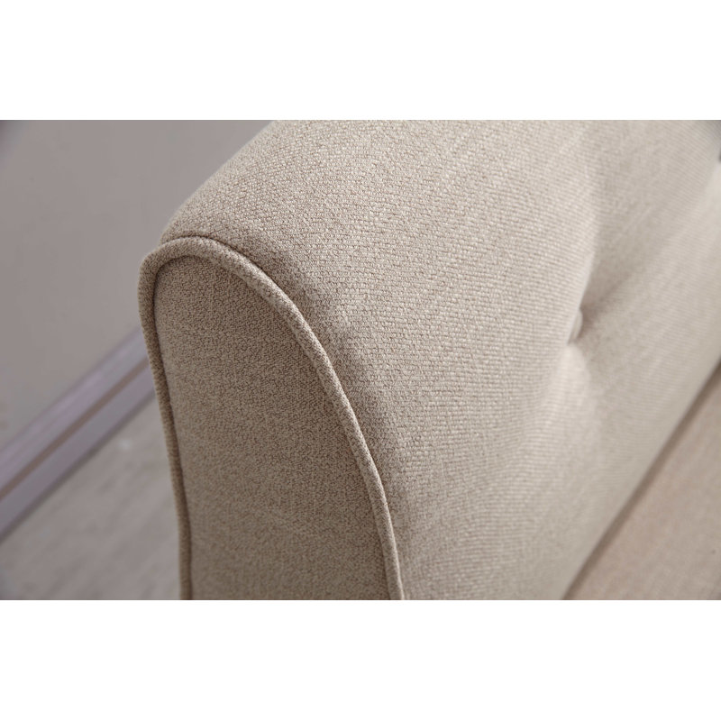 Willene Upholstered 58'' Loveseat, Beige Linen Blend