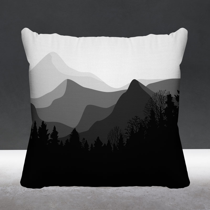 Coussin intérieur / extérieur Andor, L 19 po x H 19 po, Noir