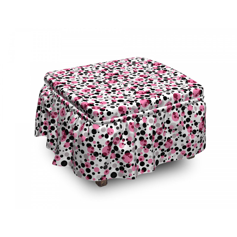 Ensemble de housse pour repose-pieds à coussin de boîte 2 pièces rétro grunge