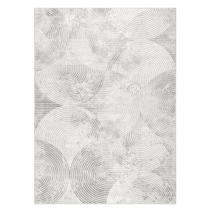 TOWN & COUNTRY LUXE Maya Soft Arches Neutral Indoor Area Rug with High-Low Texture, Gray, Rectangle 7'10" x 10'2"