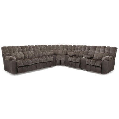 Healy Upholstered Reclining L-Shaped Sectional Reversible
