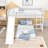 Addisun Twin over Twin L-Shaped Bunk Bed with Slide-1810638869