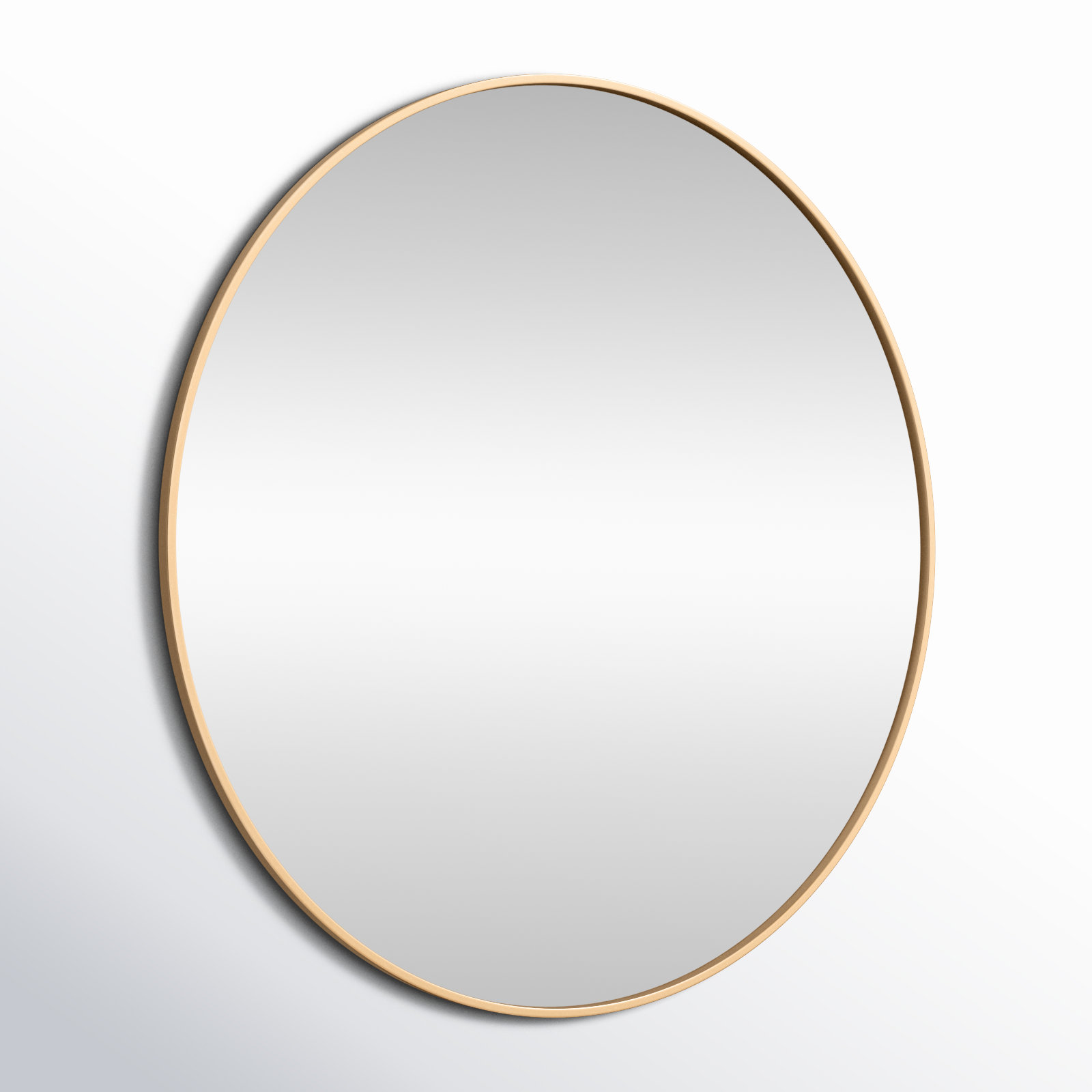 Sabine Metal Round Wall Mirror, 28" x 28", Brass