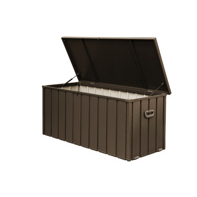 Dark Brown Patio Supplies Storage Box - 150 Gallon, Waterproof Deck Gallon Table Waterproof, Outdoor
