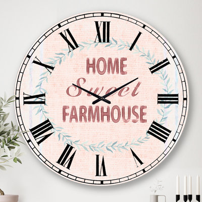 Farmhouse Florals III - Horloge murale Farmhouse