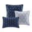 Édredon bleu marine en microfibre douce 7 pièces-117583626