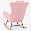 Chaise berçante, fauteuil berçant et oscillant rembourré Teddy