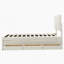 Lit plateforme tapissier avec lit gigogne et 3 tiroirs