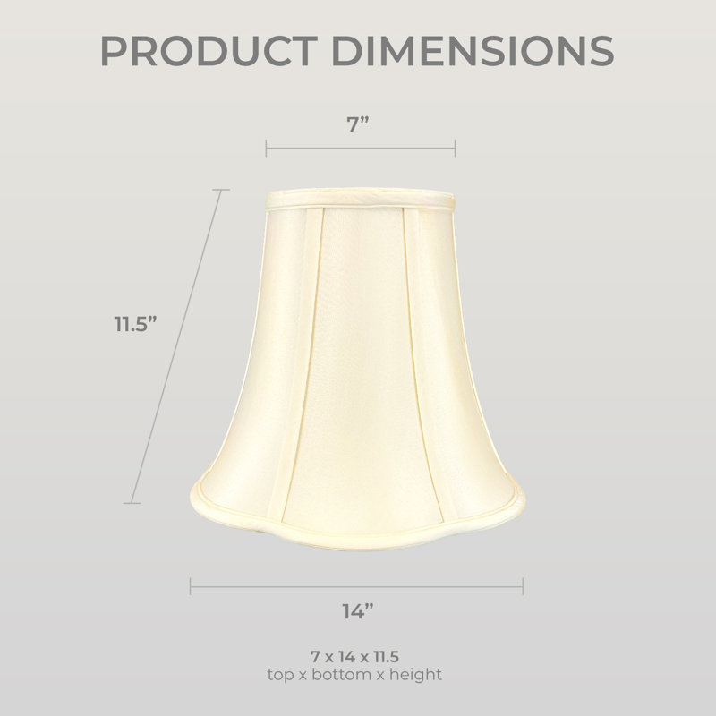 Lampe cloche festonnée House of Hampton®, Coquille d'oeuf, H 11,5 po x l 14 po x P 14 po