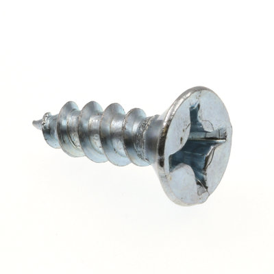 Wood Screws, Flat Head, Phillips Drive, #12 X 3/4 in., Zinc Plated (100 Pack)
