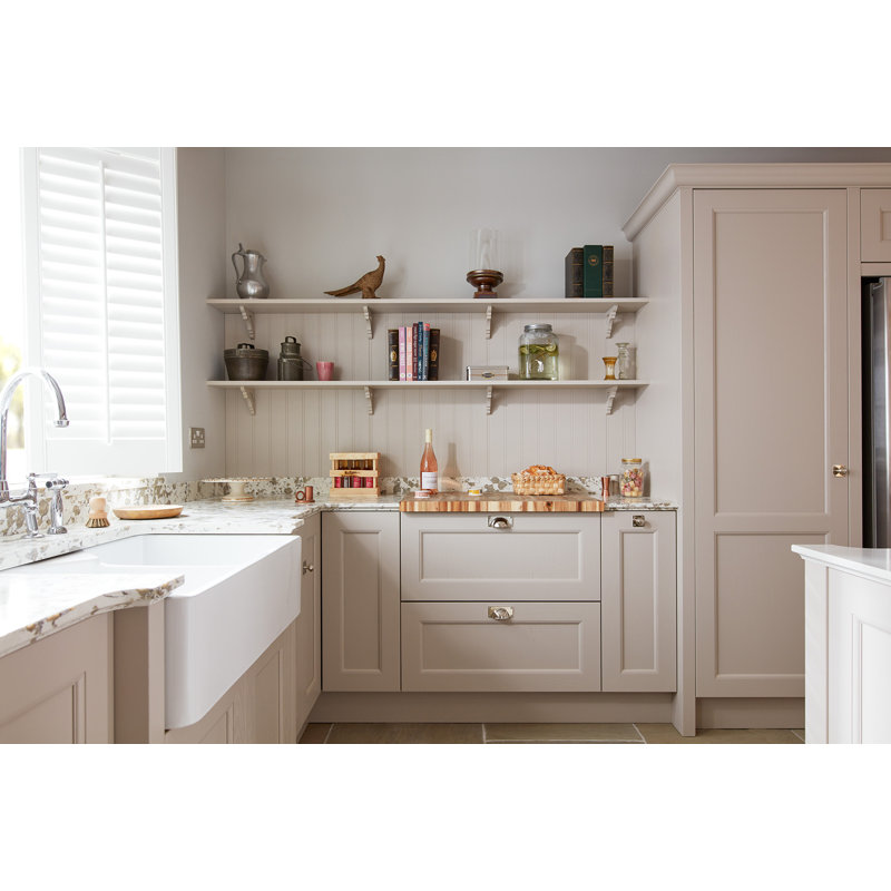 Abode Designs 490mm W Double Bowl Ceramic Kitchen Sink with 1 Faucet Hole