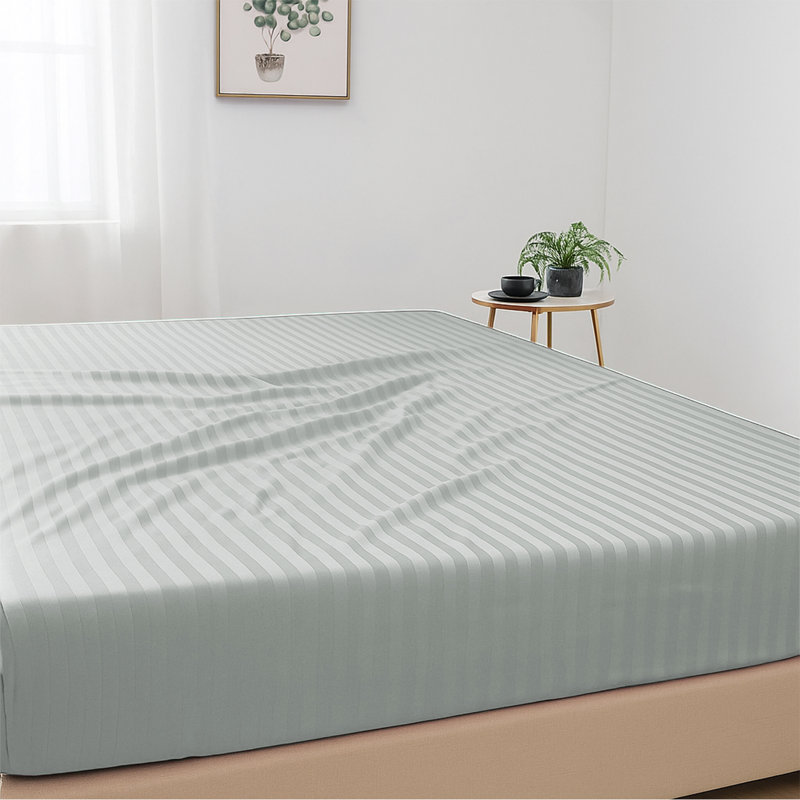 Shaneca Microfiber Machine Woven Fitted Sheet, Kingsize (5'), Grey