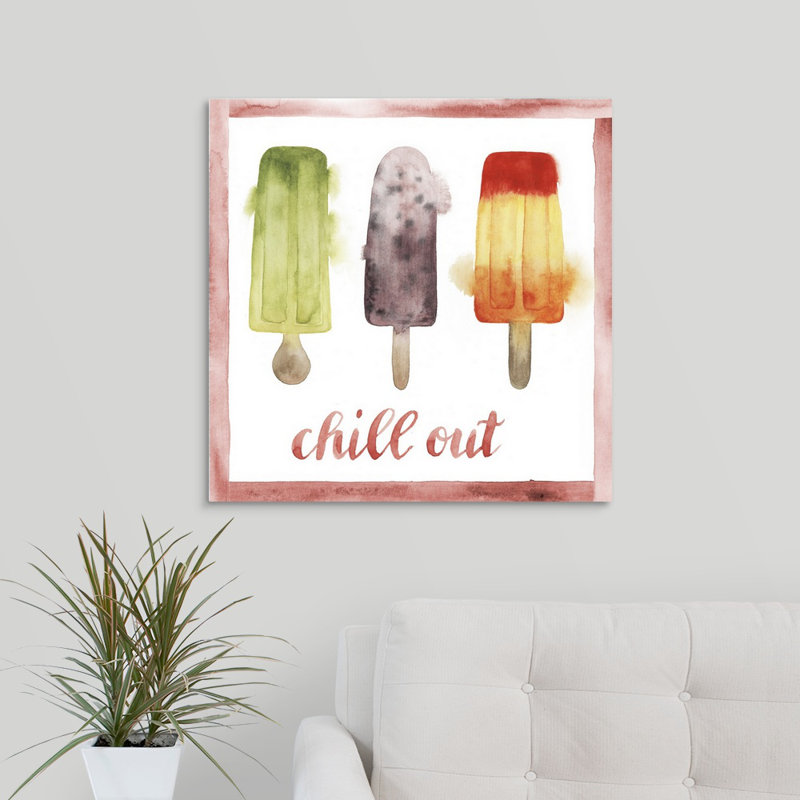 « chill out vi », reproduction d’art textuel sur toile, Toile tendue, H 24 po x l 24 po x P 1,25 po