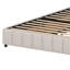 Structure de lit plateforme tapissier avec tiroirs de rangement et tête de lit matelassée à carreaux-133467136