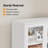Wide 2 Drawer Wooden File Cabinet Embossed White P2 Density Board