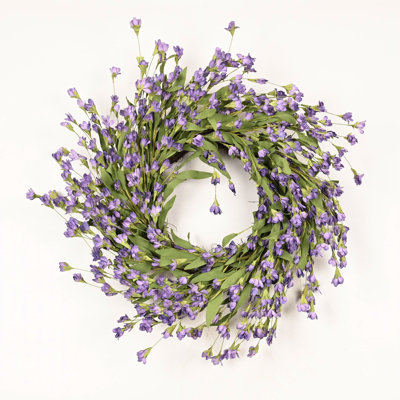 24" Artificial Spring Summer Blossom Cluster Forsythia Floral Wreath For Front Door Wedding Party Decor