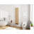 24 Inch Wall-Mounted Side Cabinet Combination, 2-Soft Closing Door, Suitable For Small Bathroom, Study, Storage Room, Original Oak (KD-Packing)