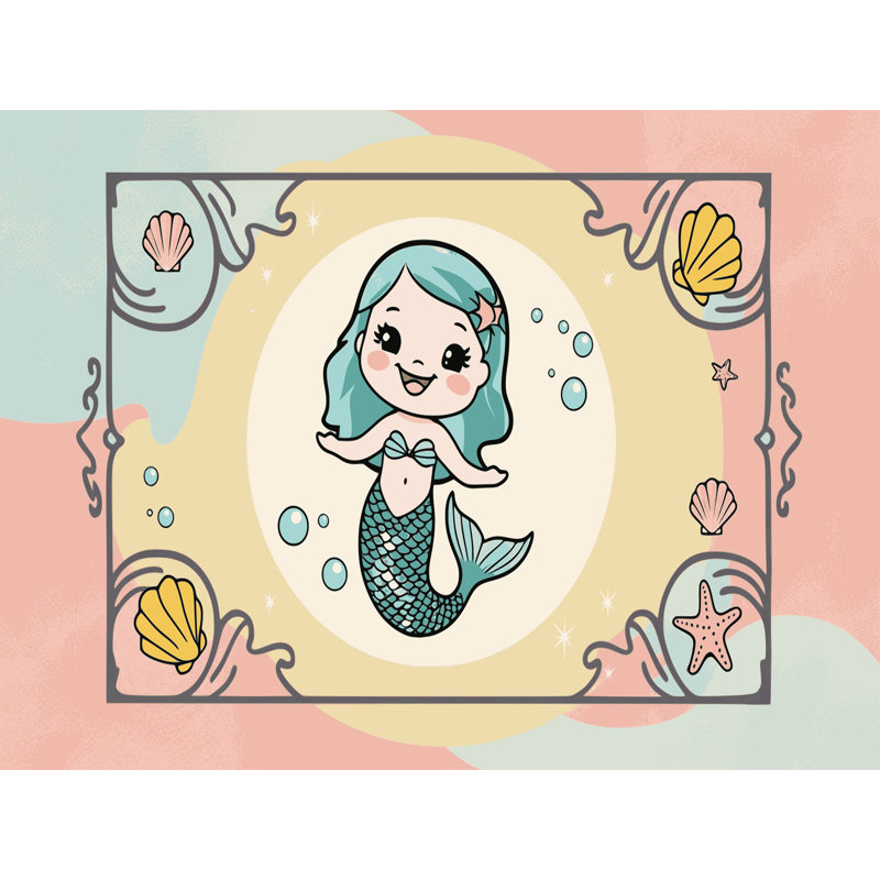 Tapis pour enfants Sunside Sails Mermaids Ocean, Rectangle de 5 pi x 8 pi