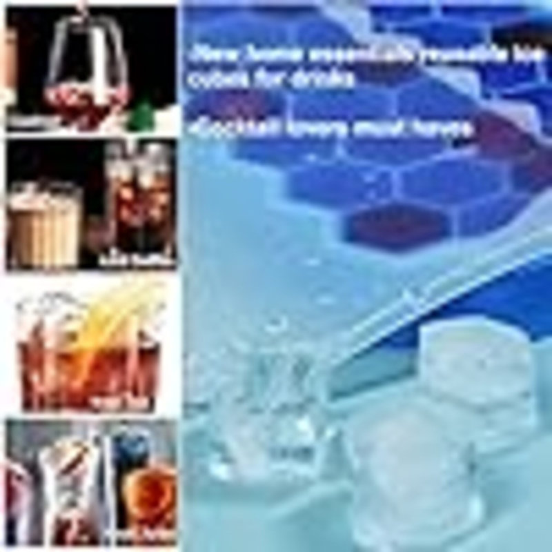 Ice Cube Trays For Freezer With Lid-37 Grid Silicone For Small Ice Cube Moulds,Easy-Release Reusable In Organizer Bins Or Ice Bucket For Cocktail Bar Or Iced Coffee Cup