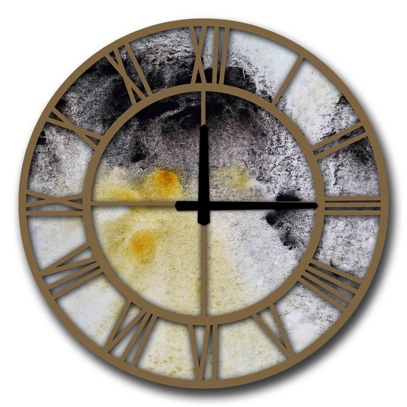 Horloge murale élégante Elegant, 19,7 pouces de diamètre | 100% panneau de fibres à densité moyenne, épaisseur: 0,2 pouce | Design minimaliste élégant pour la décoration de la maison et du bureau | Parfait pour le salon, la chambre à coucher et 