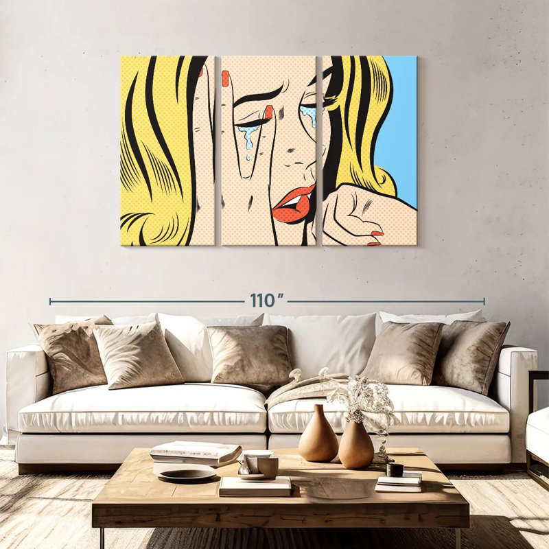 Leisha Femme qui pleure I, H 48 po x l 74 po