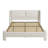 Upholstered Platform Bed with Wingback Headboard and Charging Ports-612863101