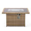 Nashia 44" Rectangular Propane Fire Pit Table - 55,000 BTU Outdoor Gas Fireplace - Wicker Frame, Glass Shield & Matching Lid-1238363906
