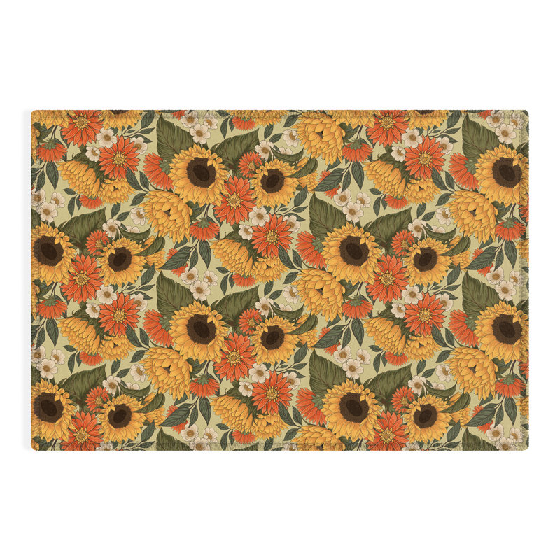 Tapis d'extérieur rectangulaire en polyester / chenille tissé à plat à la machine Ayrica, Rectangle 2 pi x 3 pi