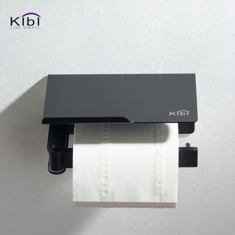 Porte-papier hygiénique Deco noir mat KBA1209MB, Noir mat