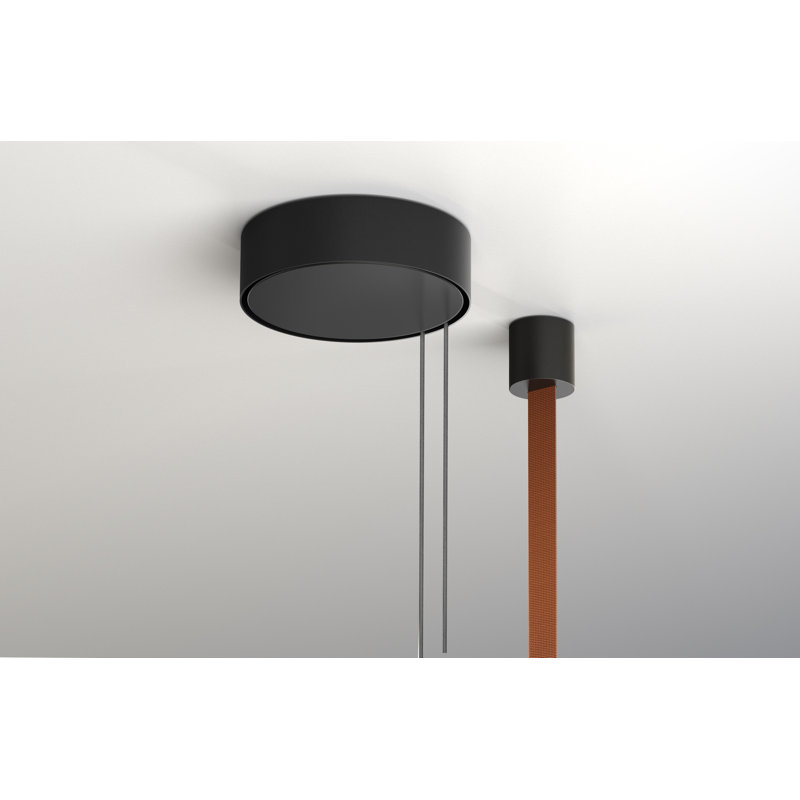 T.O 1 - Light Kitchen Island Modern Linear Pendant, Chrome, Chrome/Burnt Orange