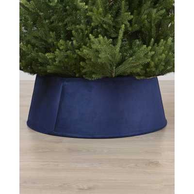 Navy Velvet Tree Skirt, 70cm