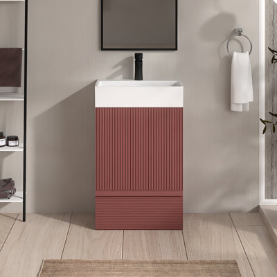 Ensemble de meuble-lavabo autoportant 20 po avec comptoir en céramique 20 po