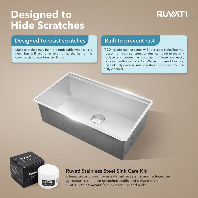 Roma Workstation Ledge 32" L x 19" W Undermount Kitchen Sink with Basket Strainer, 19" L x 32" W