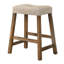 Ensemble de 2 tabourets de comptoir rustiques, tabourets de bar de ferme en bois sans dossier de 25 pouces, siège à hauteur de comptoir compact
