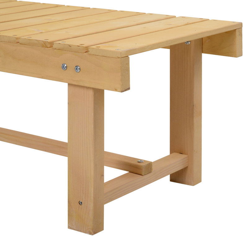 Solid Wood Fir Outdoor Bench